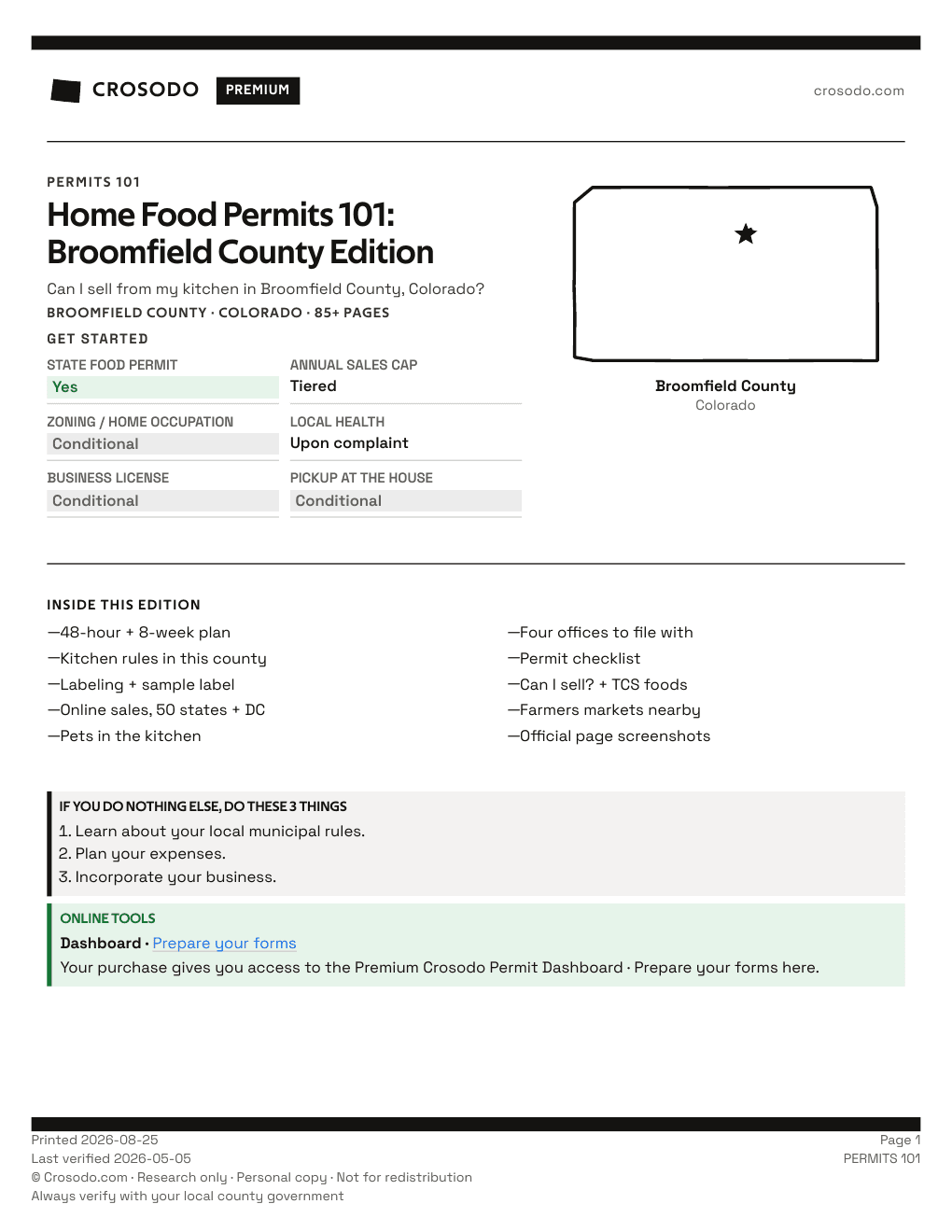 Permit Guide 101 cover for Broomfield County