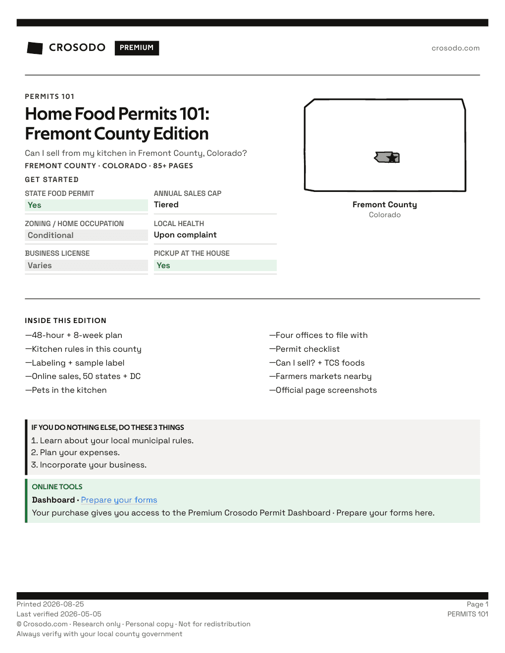 Permit Guide 101 cover for Fremont County