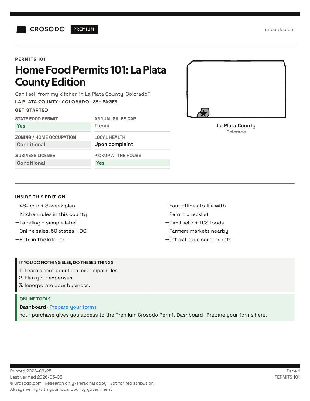 Permit Guide 101 cover for La Plata County