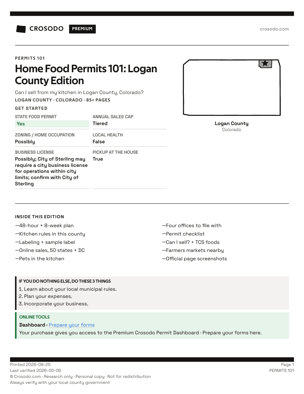 Permit Guide cover for Logan County