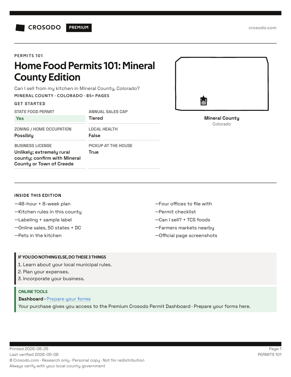 Permit Guide cover for Mineral County