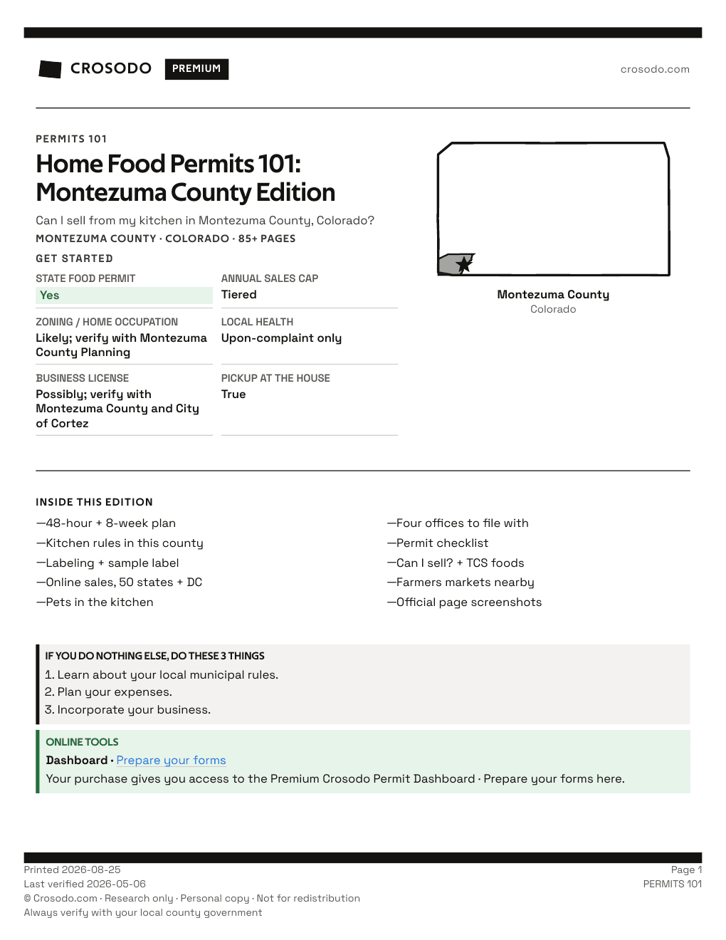 Permit Guide cover for Montezuma County