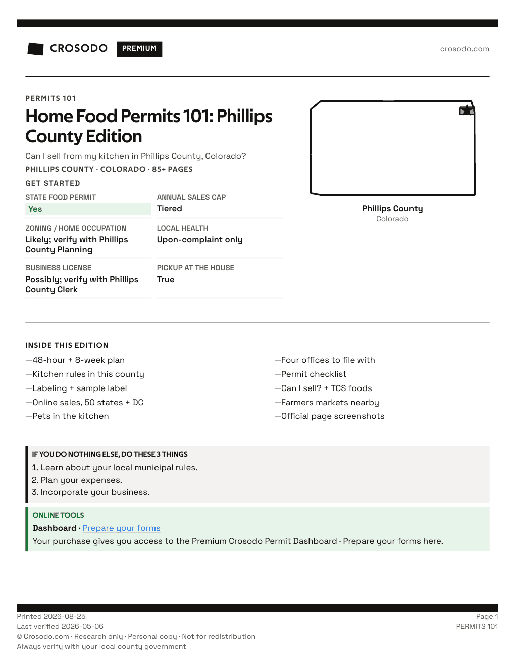 Permit Guide cover for Phillips County