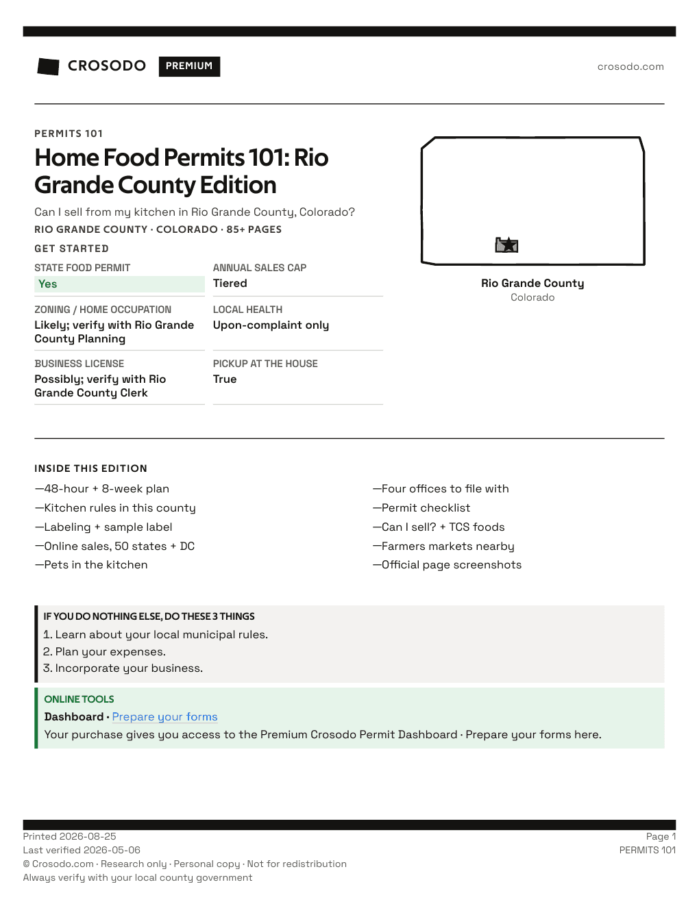 Permit Guide 101 cover for Rio Grande County