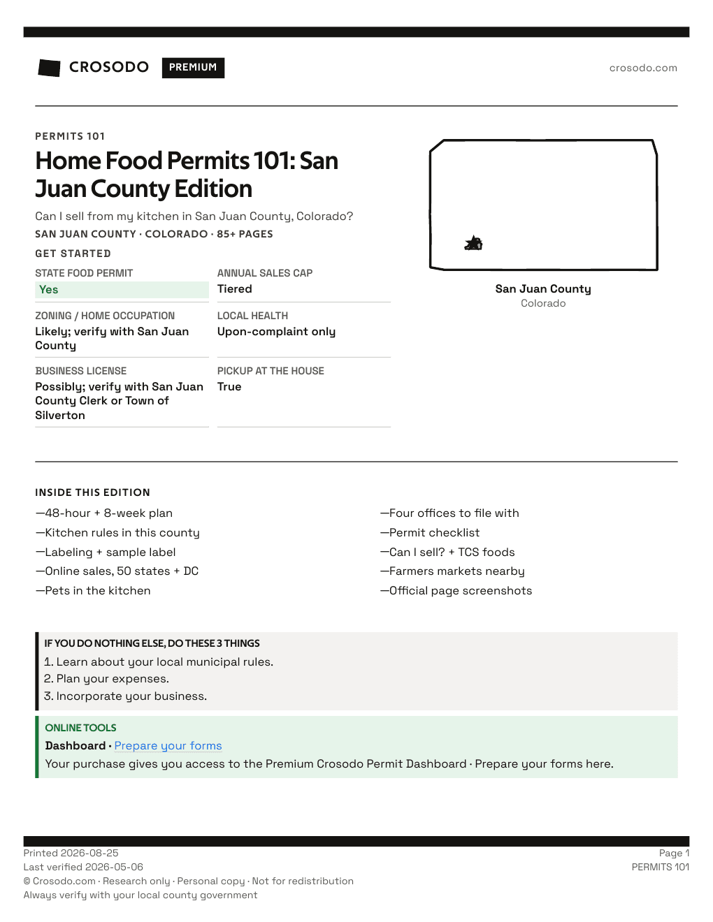 Permit Guide cover for San Juan County