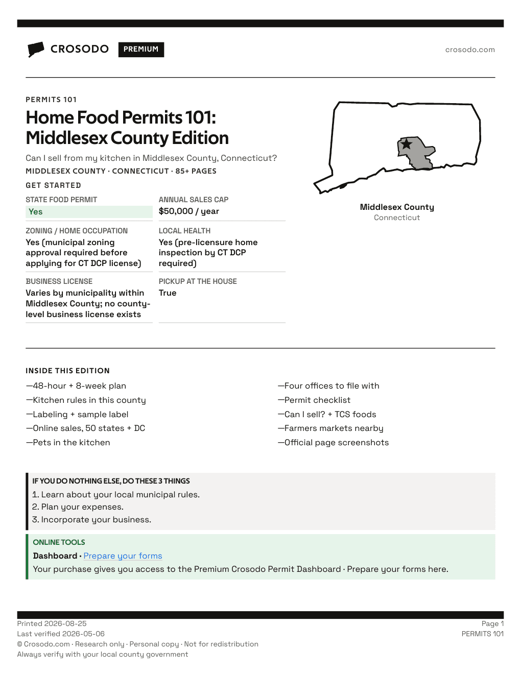 Permit Guide 101 cover for Middlesex County