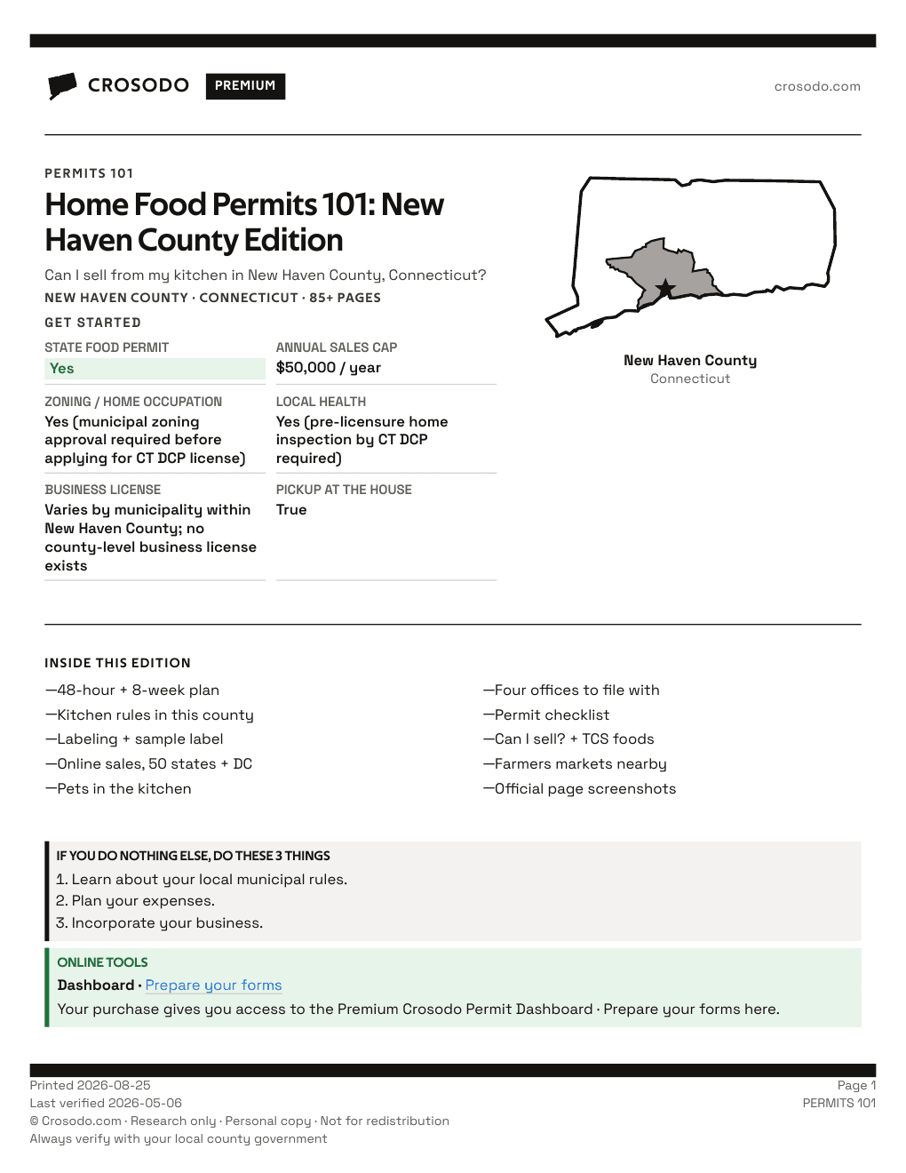 Permit Guide cover for New Haven County