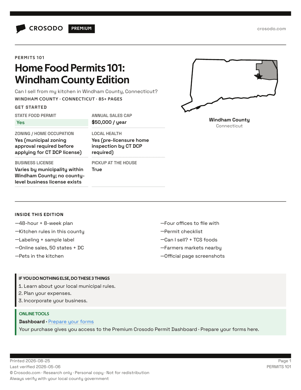 Permit Guide 101 cover for Windham County