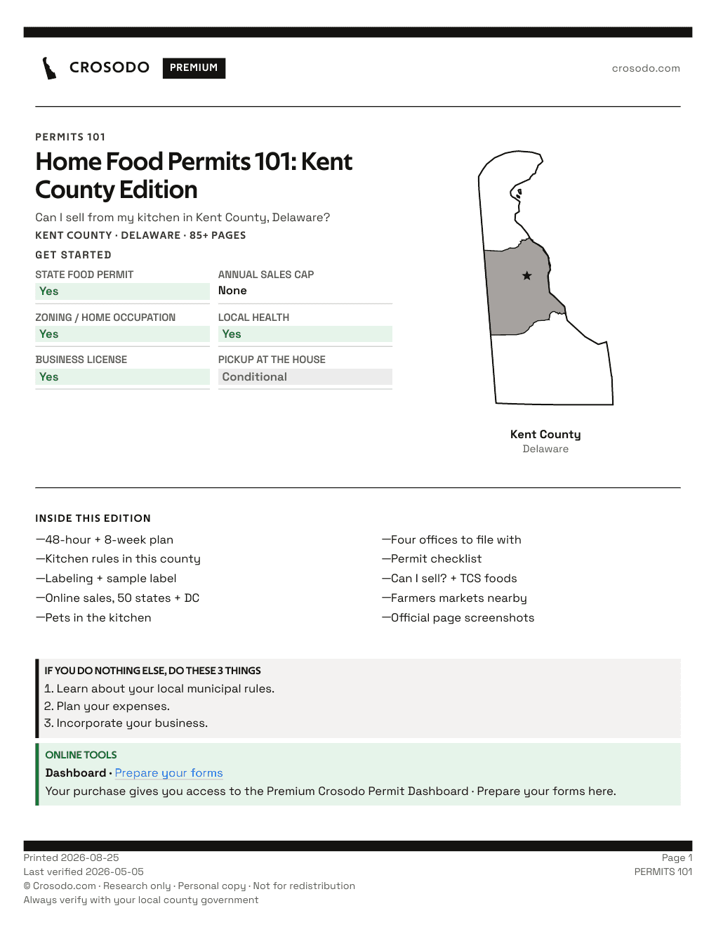 Permit Guide 101 cover for Kent County