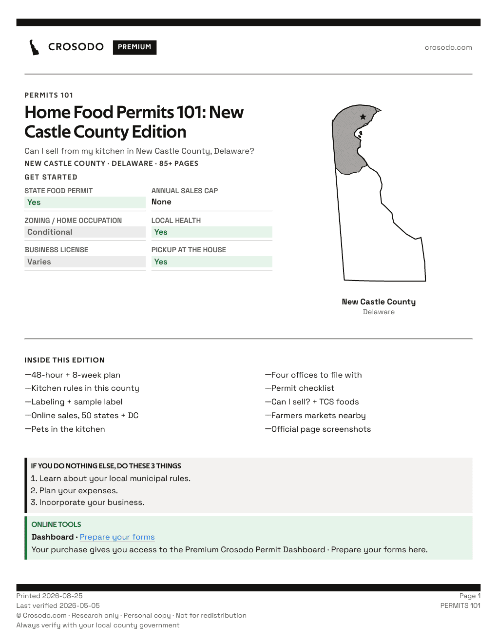 Permit Guide 101 cover for New Castle County