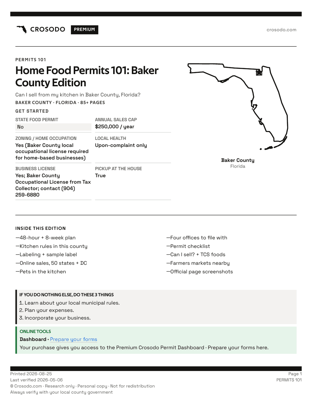 Permit Guide 101 cover for Baker County