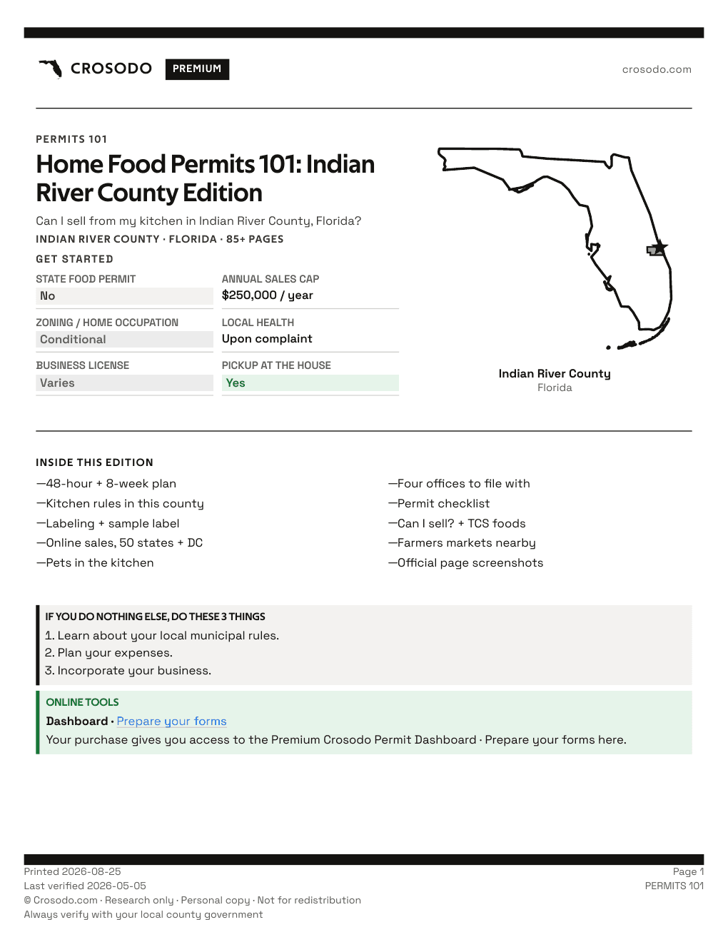 Permit Guide 101 cover for Indian River County