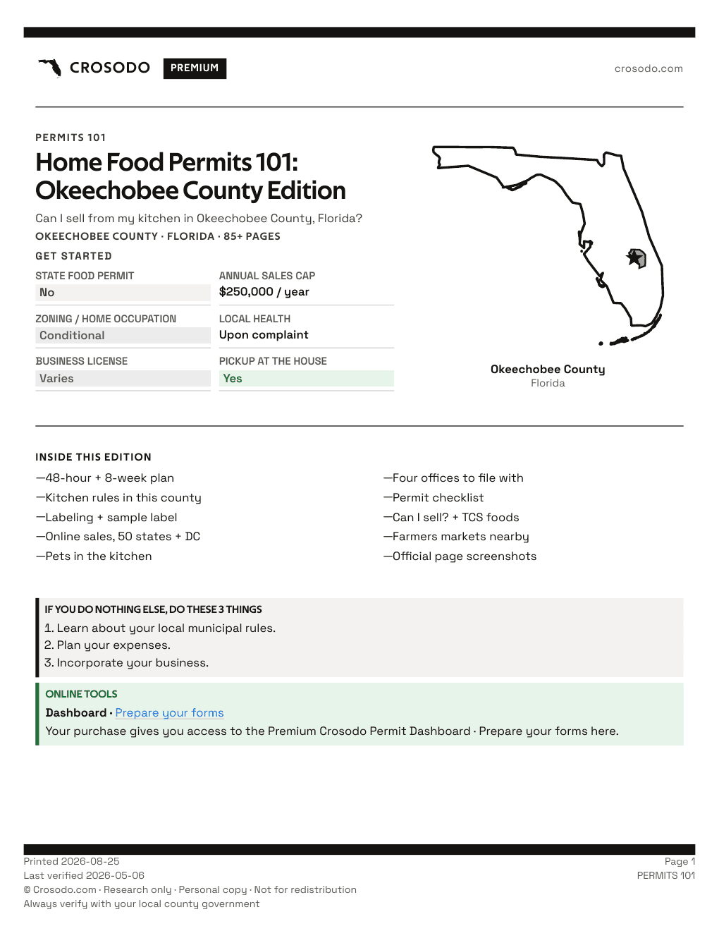 Permit Guide 101 cover for Okeechobee County