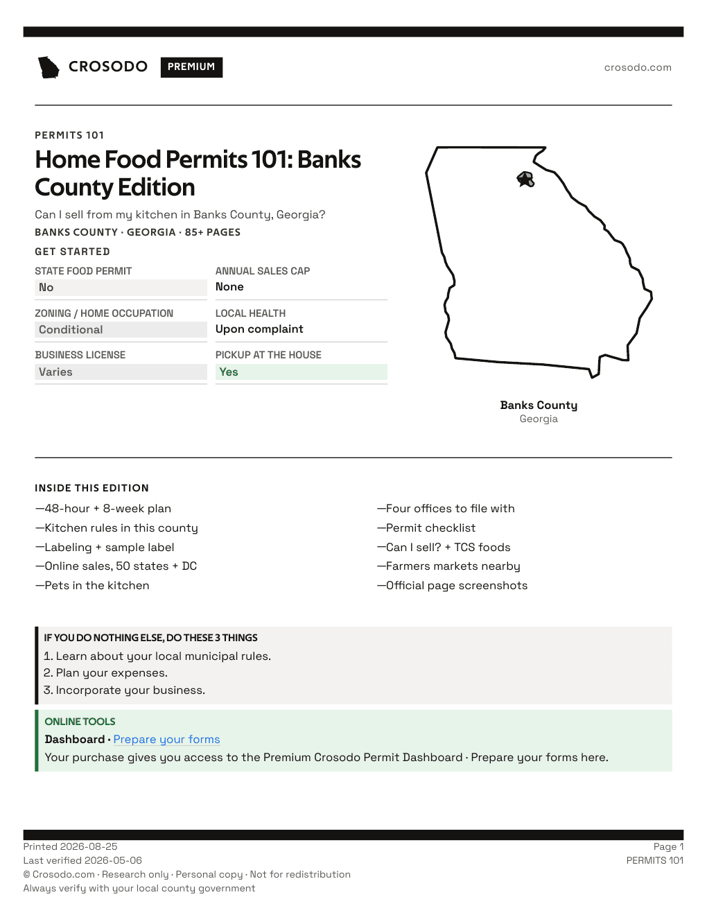 Permit Guide 101 cover for Banks County