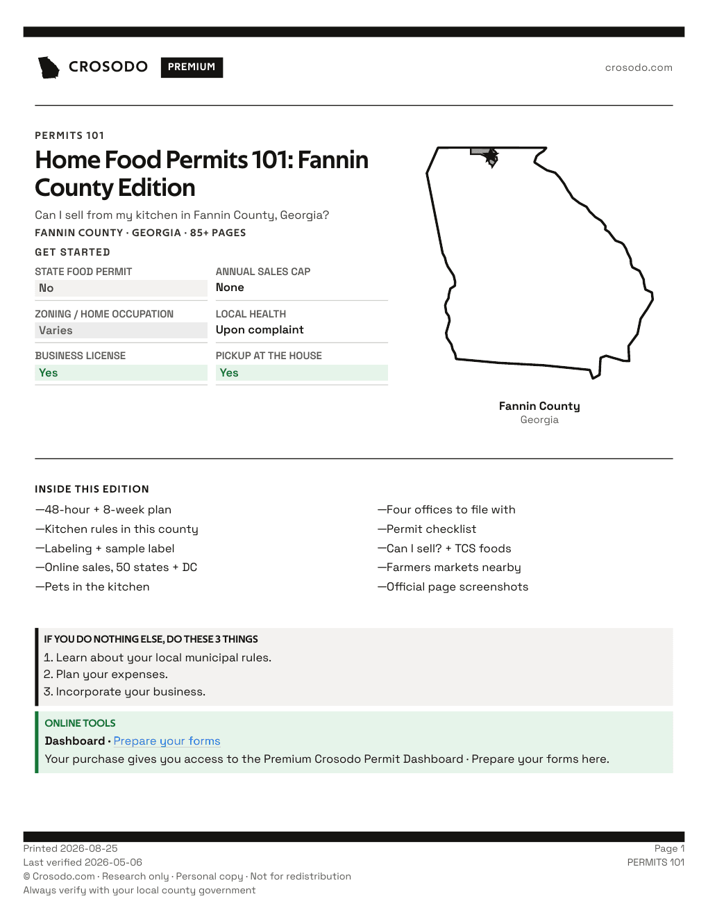 Permit Guide cover for Fannin County