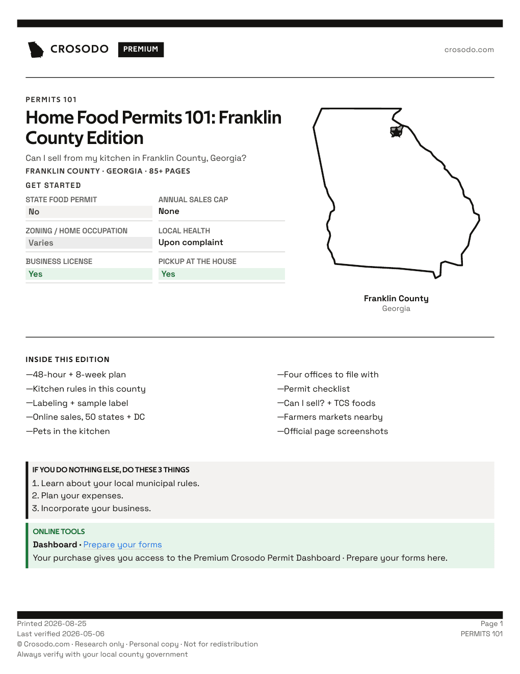 Permit Guide 101 cover for Franklin County