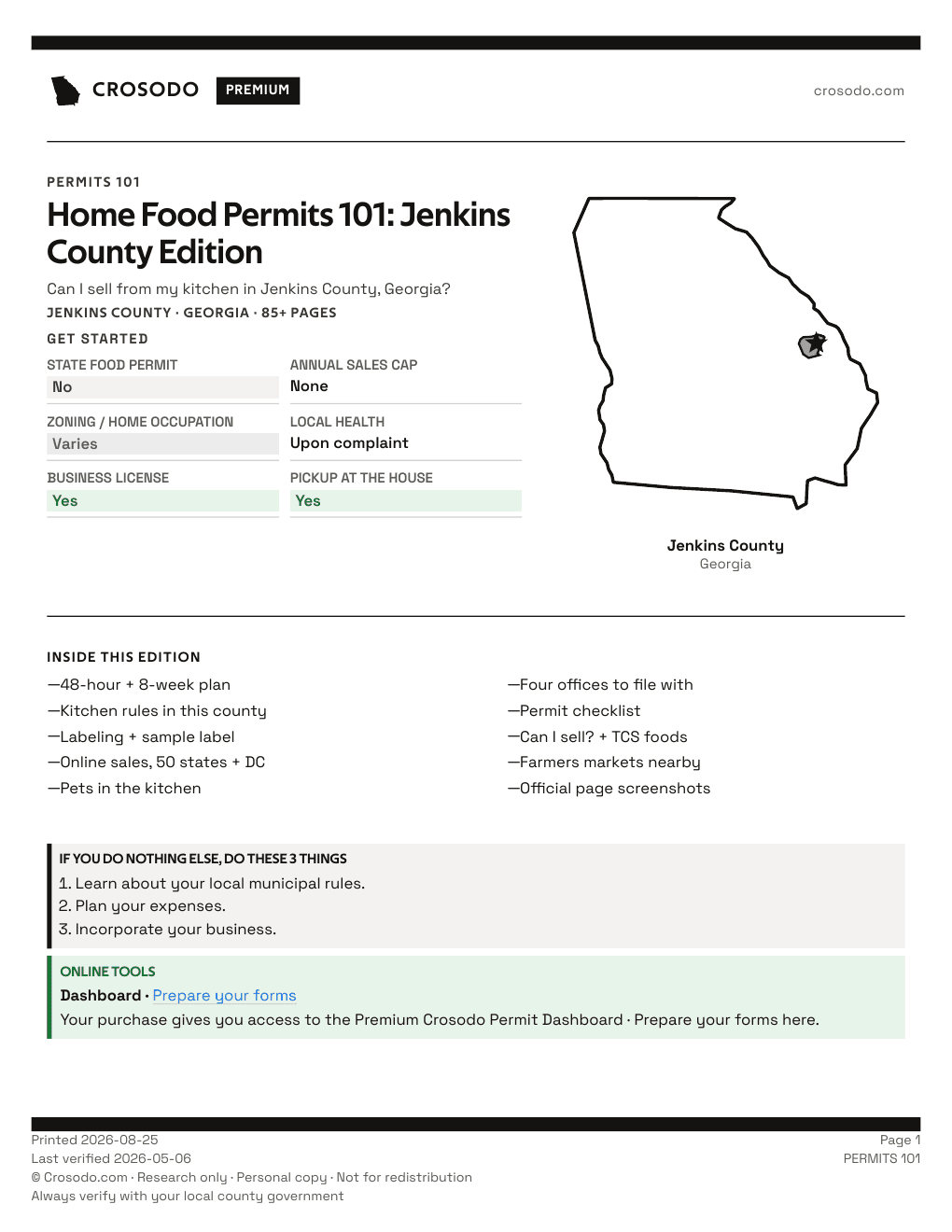 Permit Guide cover for Jenkins County