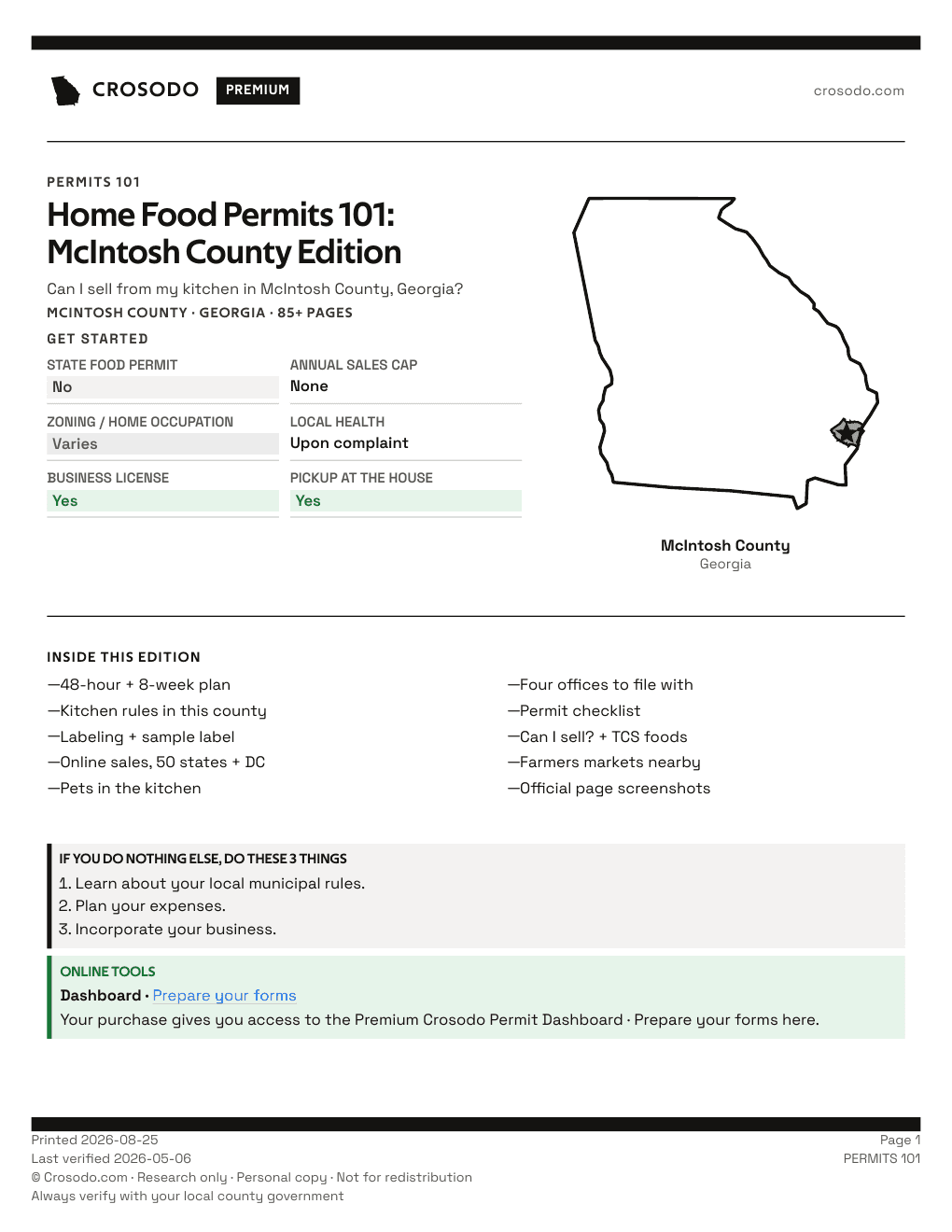 Permit Guide 101 cover for McIntosh County
