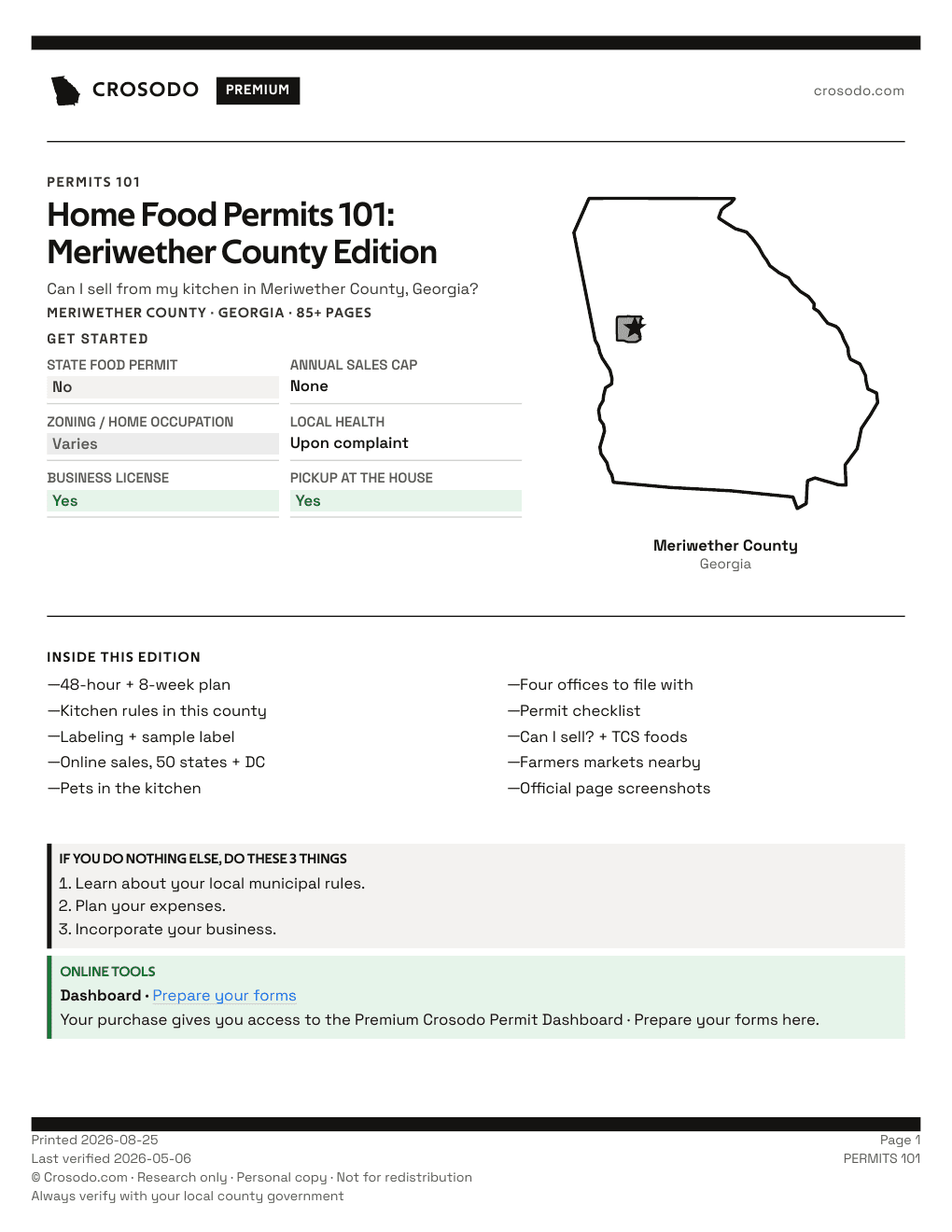 Permit Guide 101 cover for Meriwether County