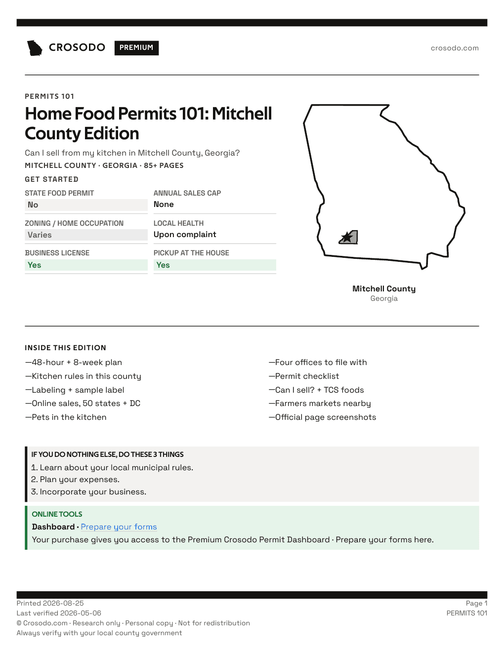 Permit Guide 101 cover for Mitchell County