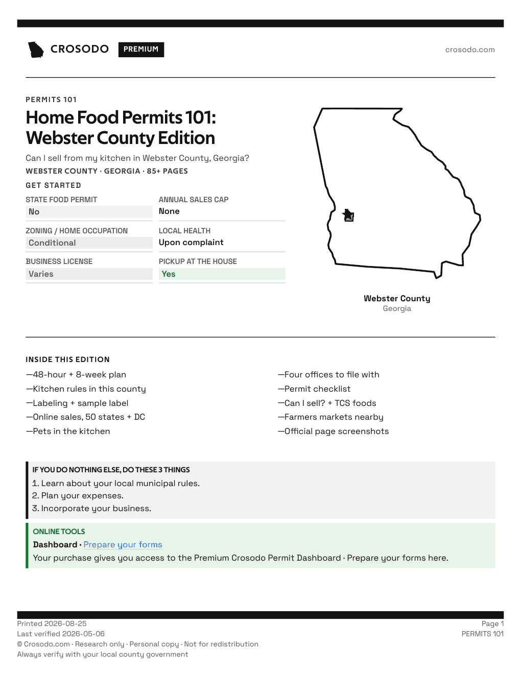 Permit Guide 101 cover for Webster County
