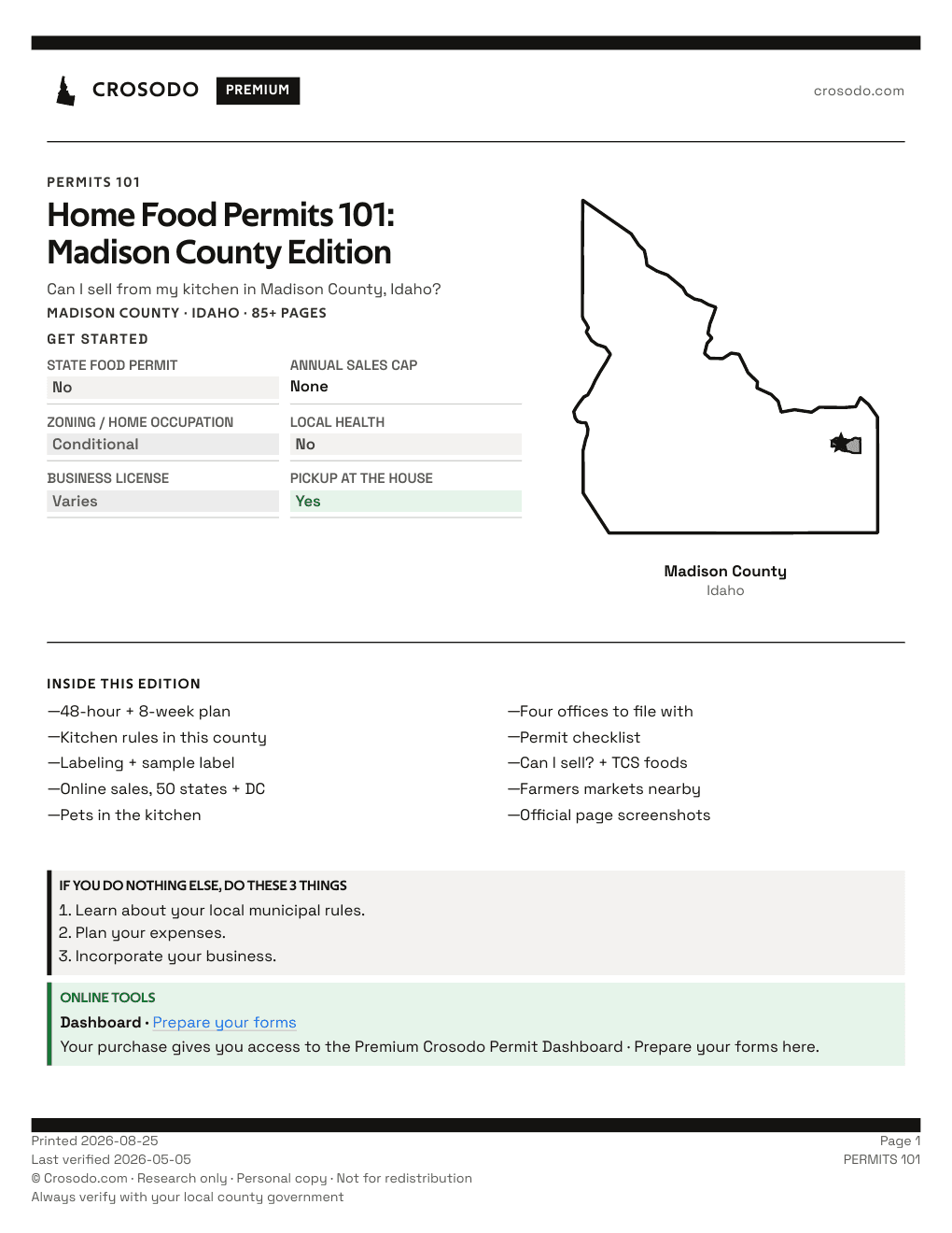 Permit Guide 101 cover for Madison County