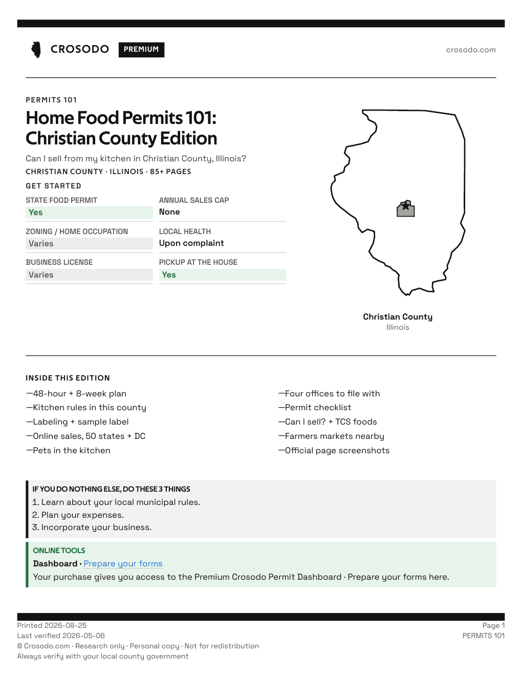 Permit Guide 101 cover for Christian County