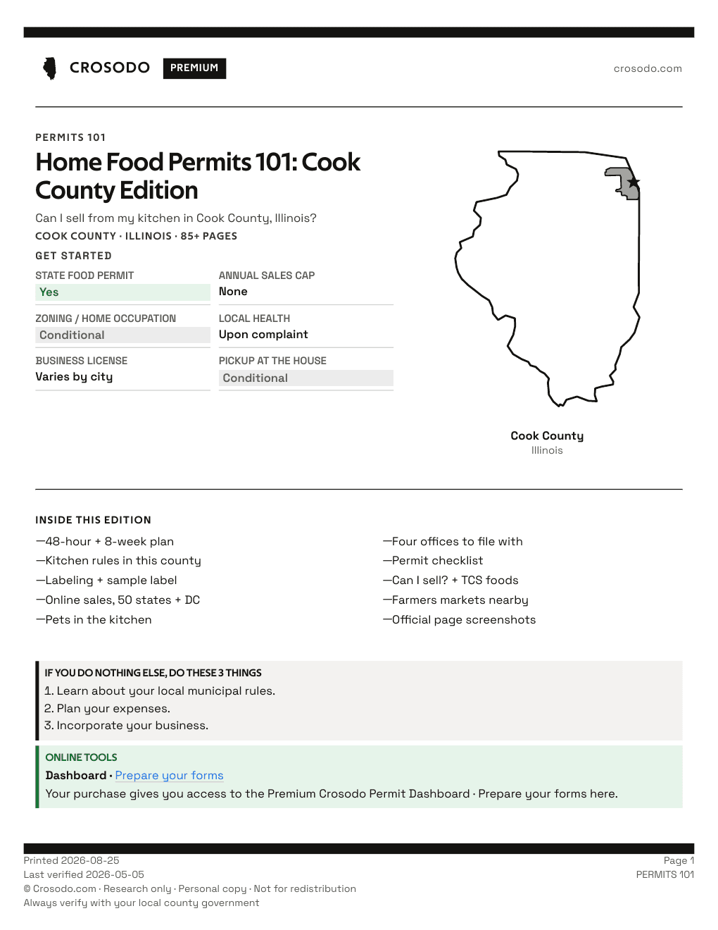 Permit Guide 101 cover for Cook County
