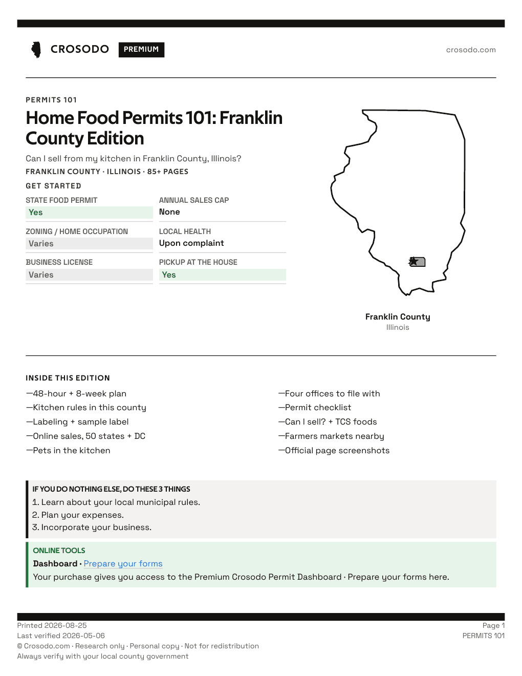 Permit Guide 101 cover for Franklin County