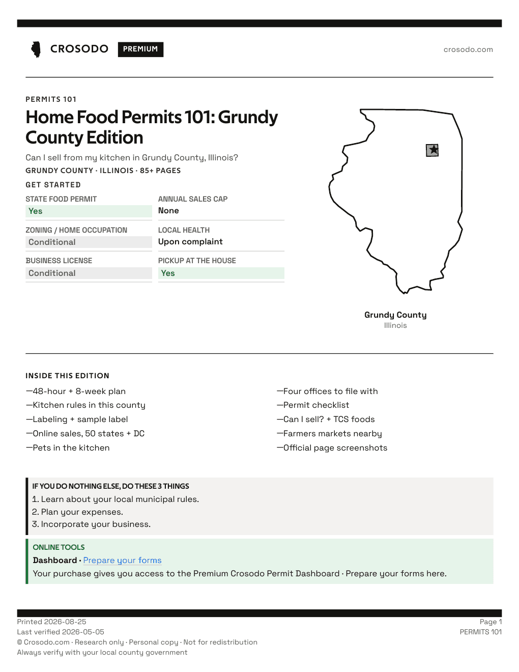 Permit Guide 101 cover for Grundy County