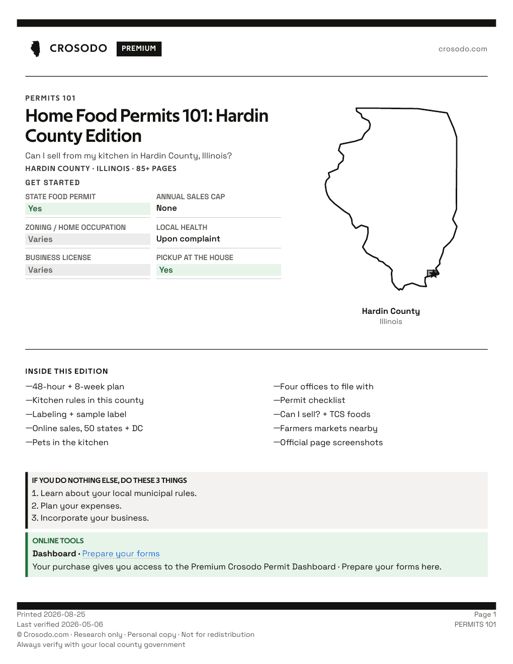 Permit Guide 101 cover for Hardin County