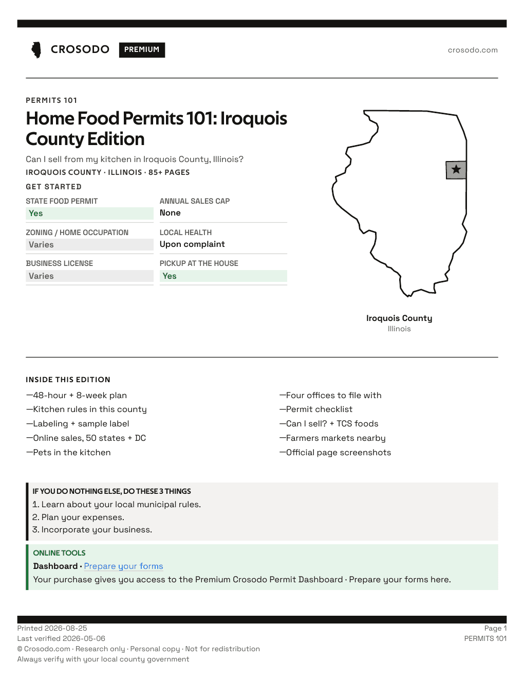 Permit Guide 101 cover for Iroquois County
