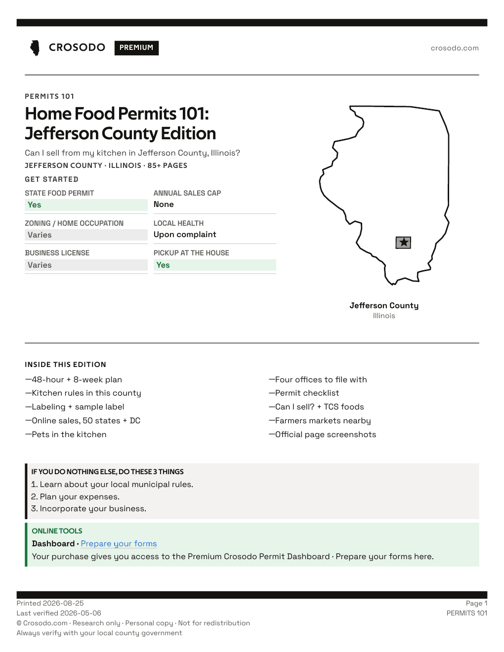 Permit Guide 101 cover for Jefferson County
