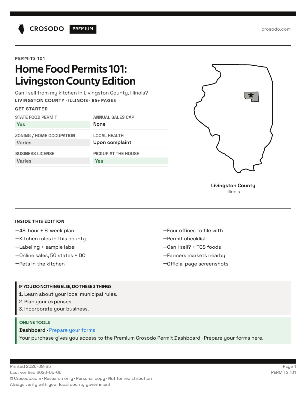 Permit Guide 101 cover for Livingston County
