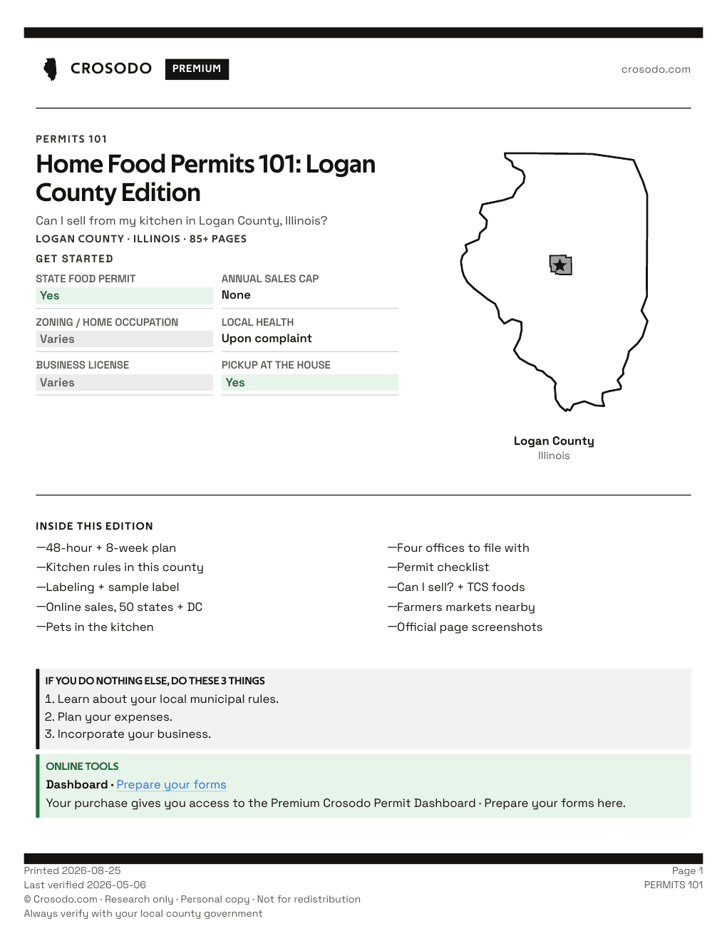 Permit Guide 101 cover for Logan County