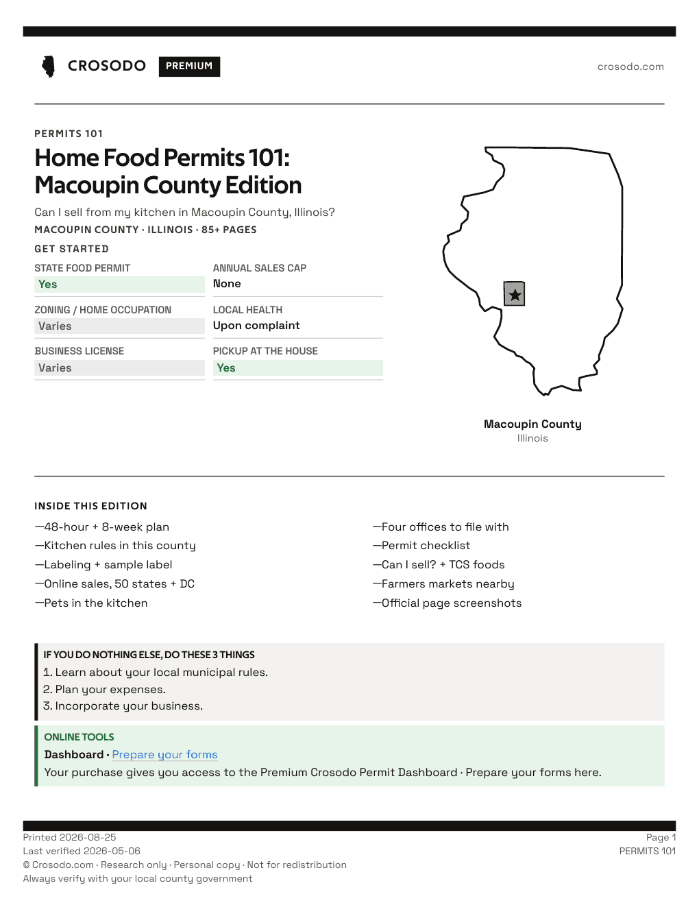 Permit Guide 101 cover for Macoupin County