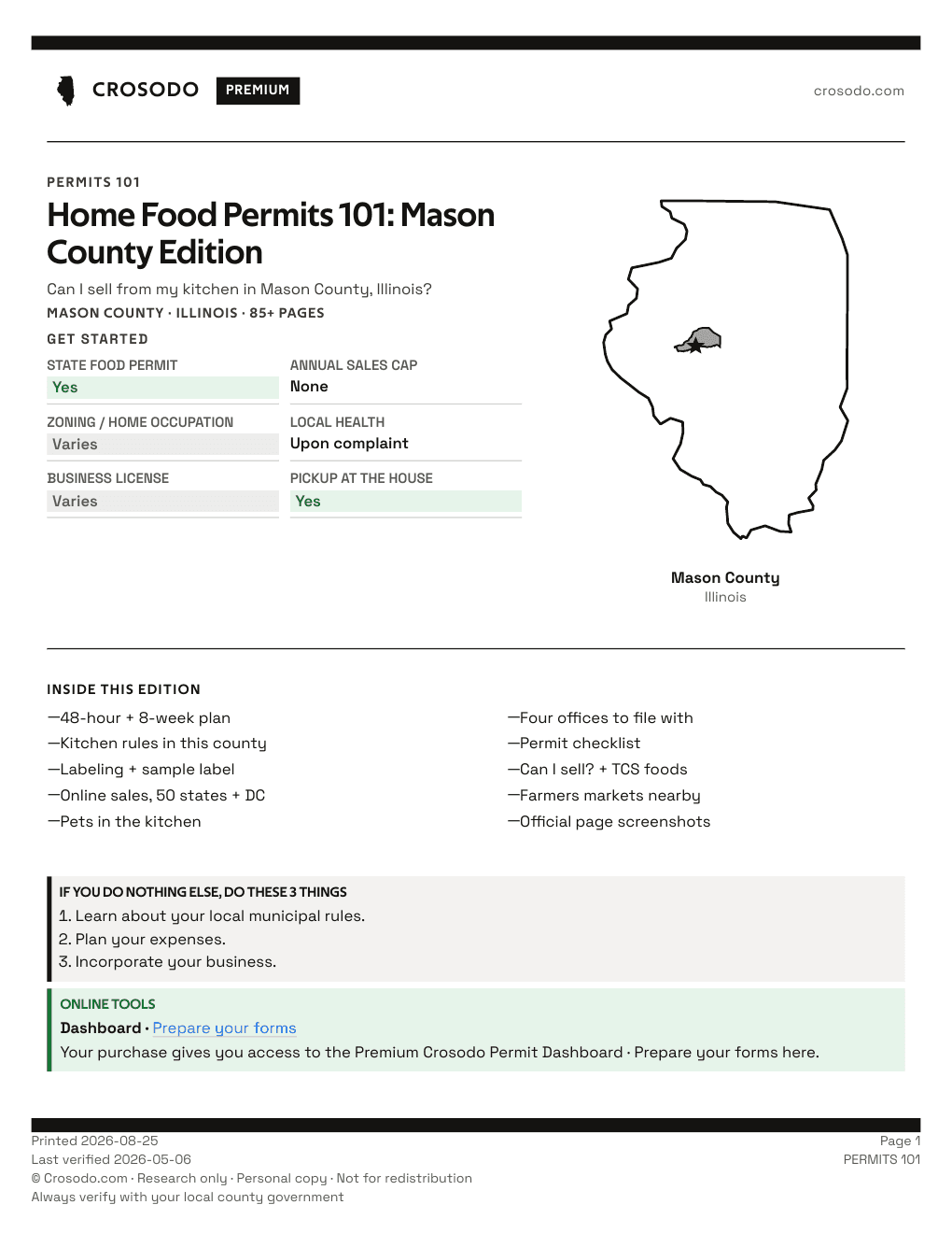 Permit Guide 101 cover for Mason County