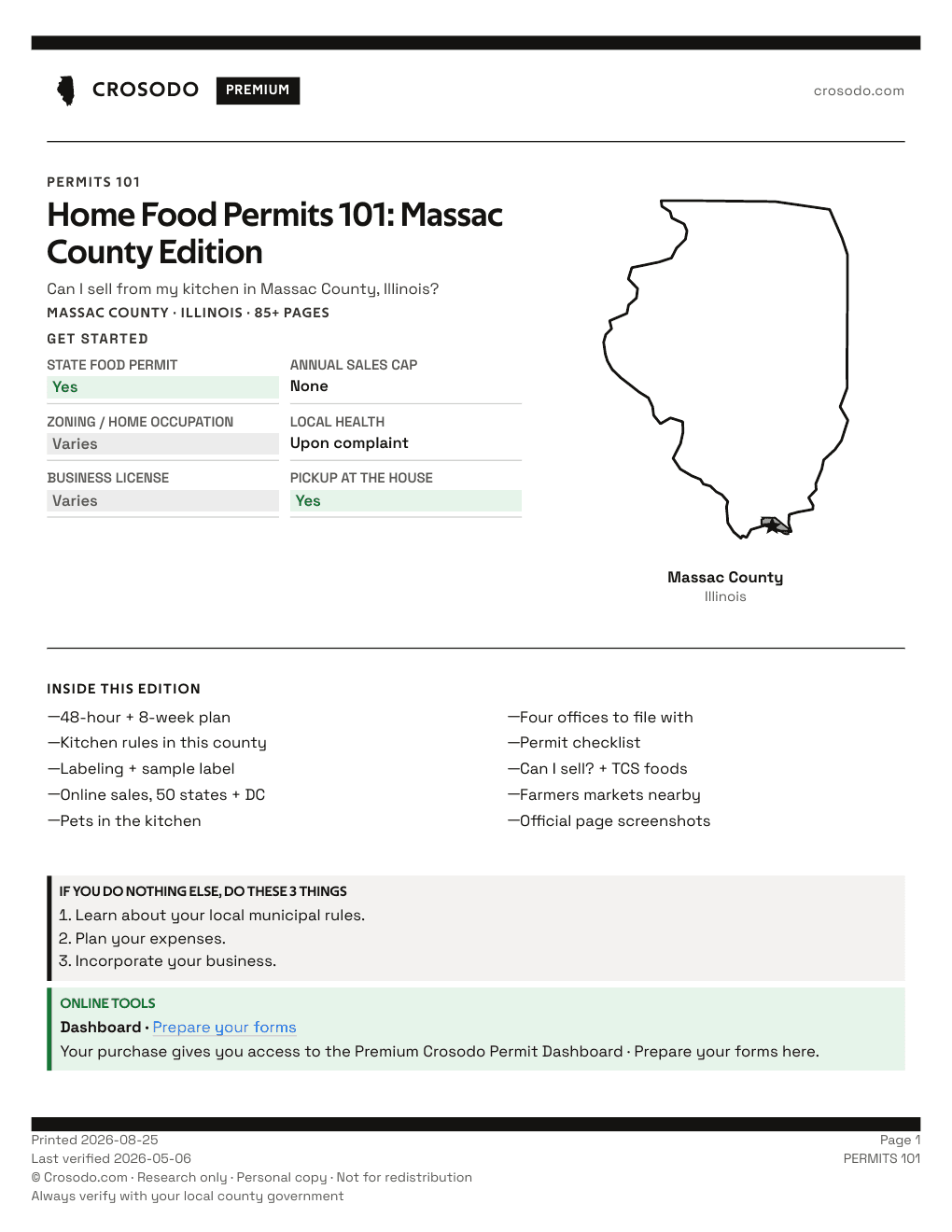 Permit Guide 101 cover for Massac County