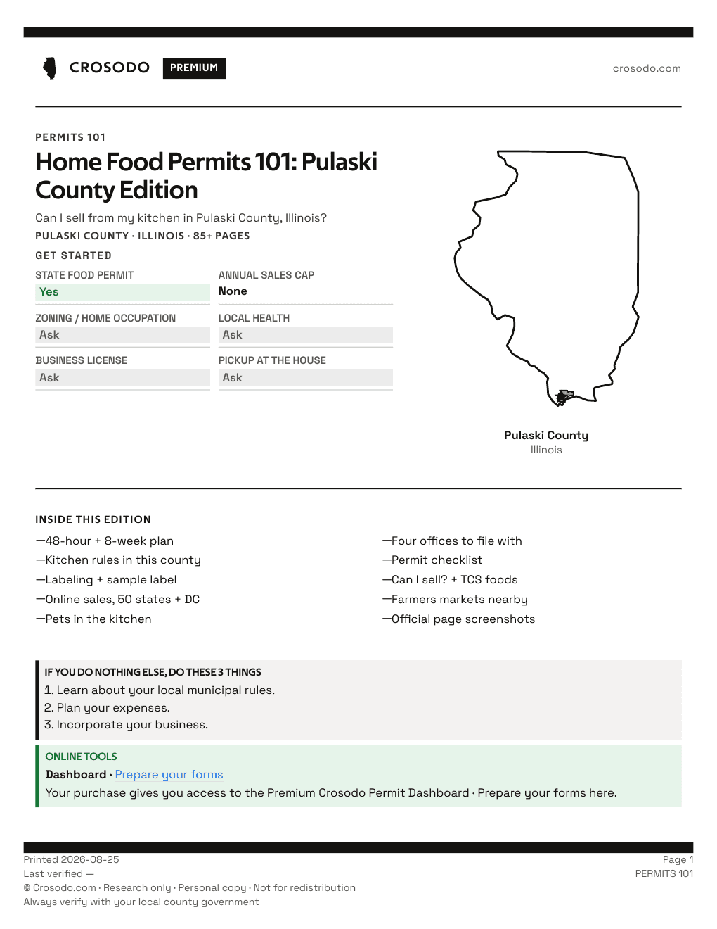 Permit Guide 101 cover for Pulaski County