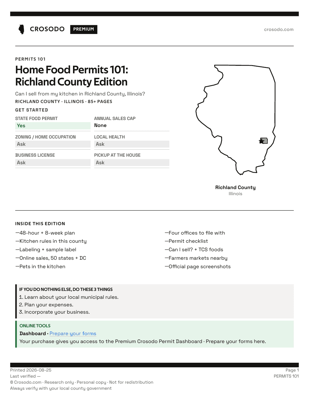 Permit Guide 101 cover for Richland County