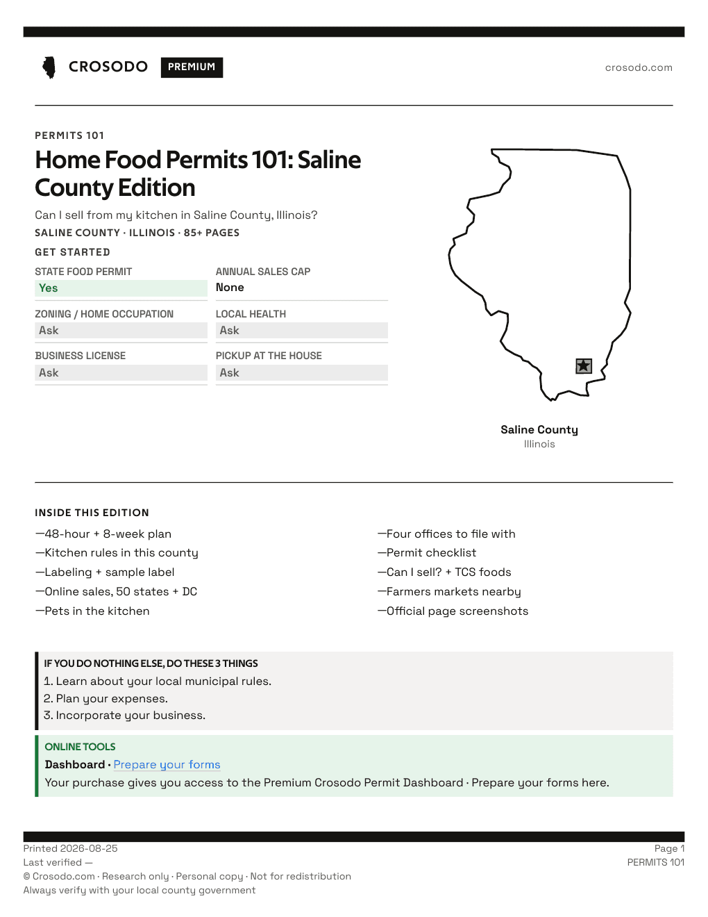 Permit Guide 101 cover for Saline County