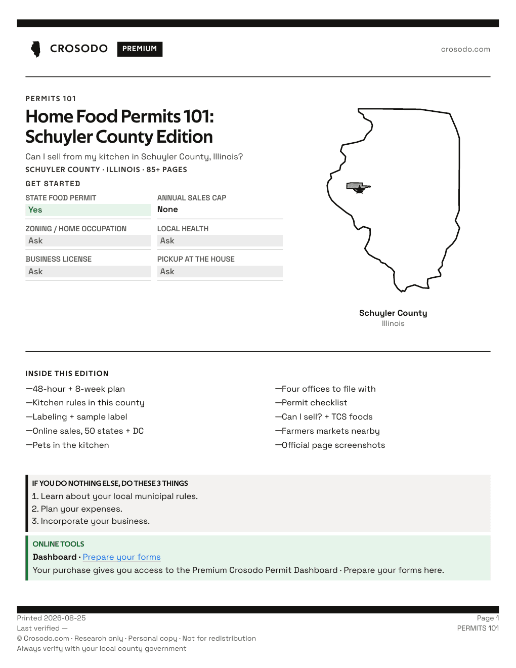 Permit Guide 101 cover for Schuyler County