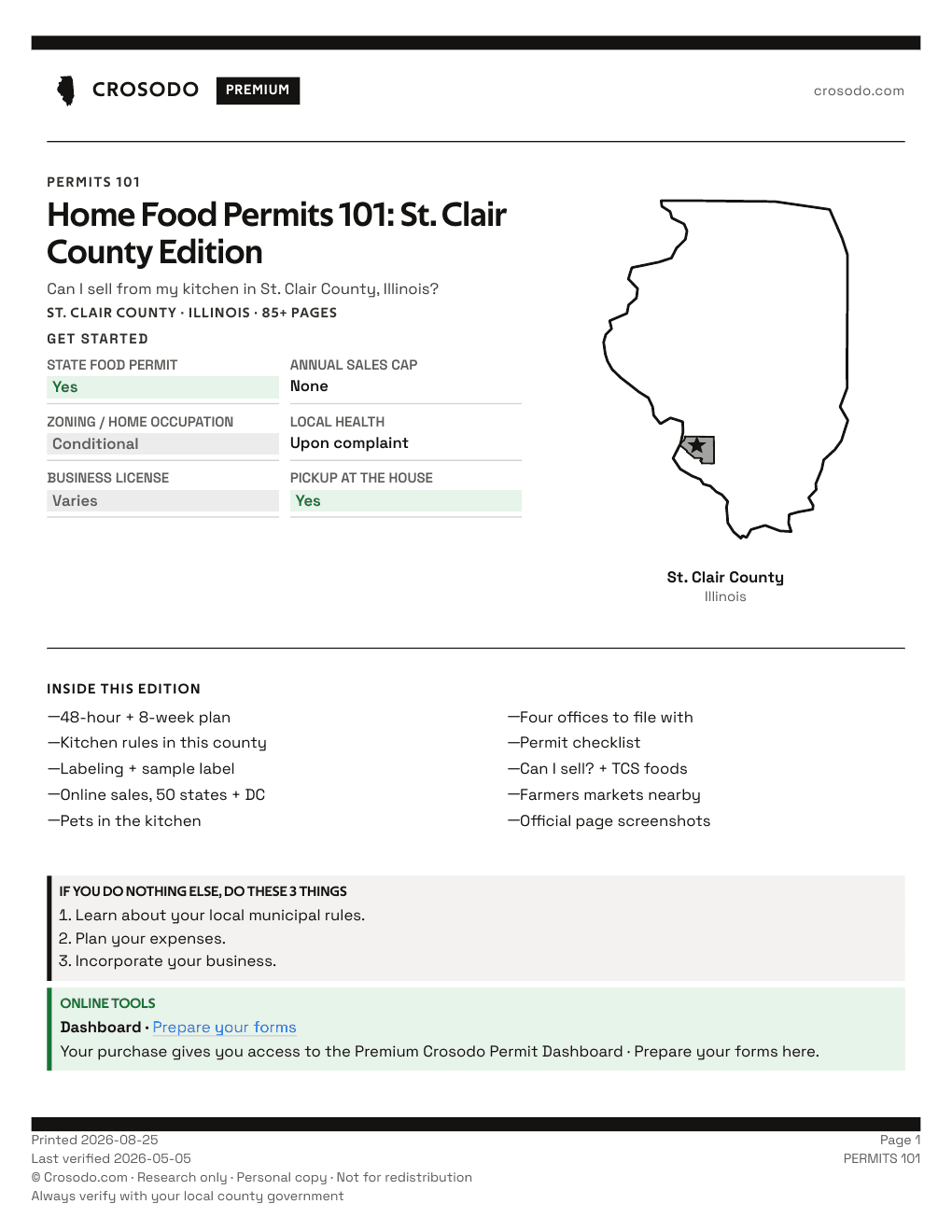 Permit Guide 101 cover for St. Clair County