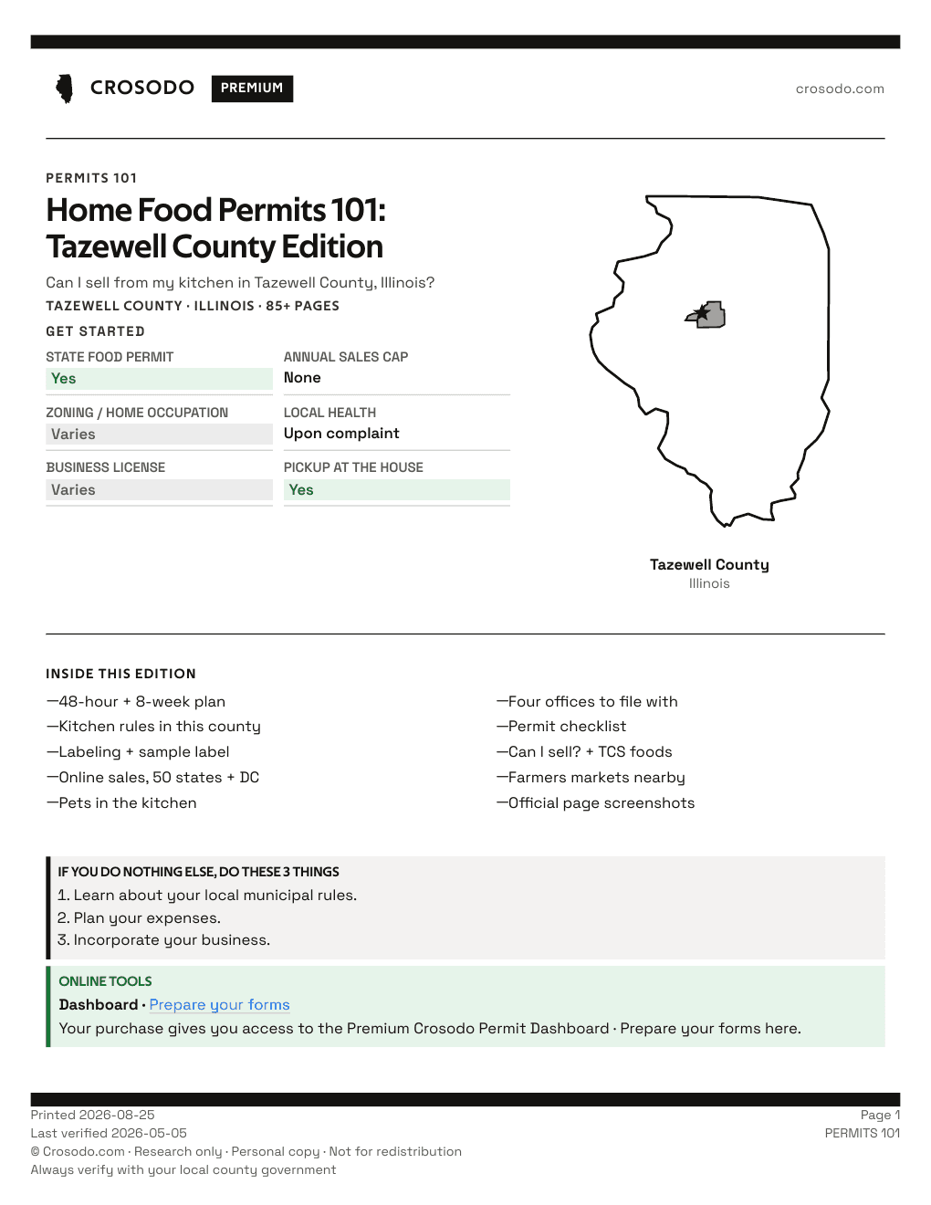 Permit Guide 101 cover for Tazewell County