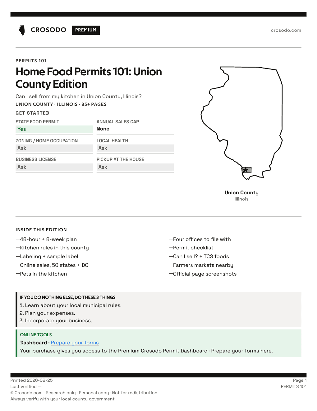 Permit Guide 101 cover for Union County