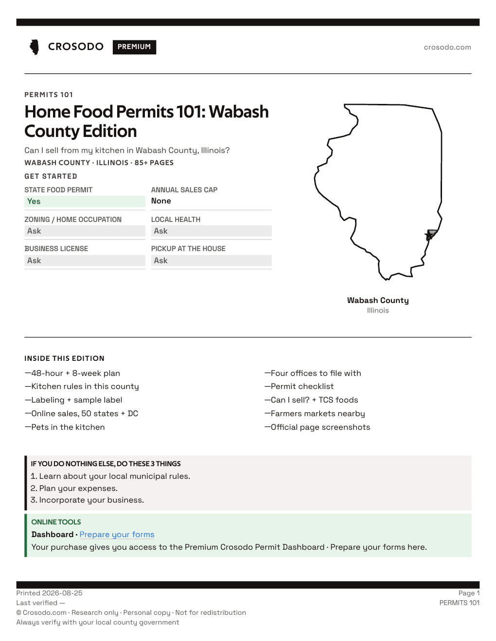 Permit Guide 101 cover for Wabash County