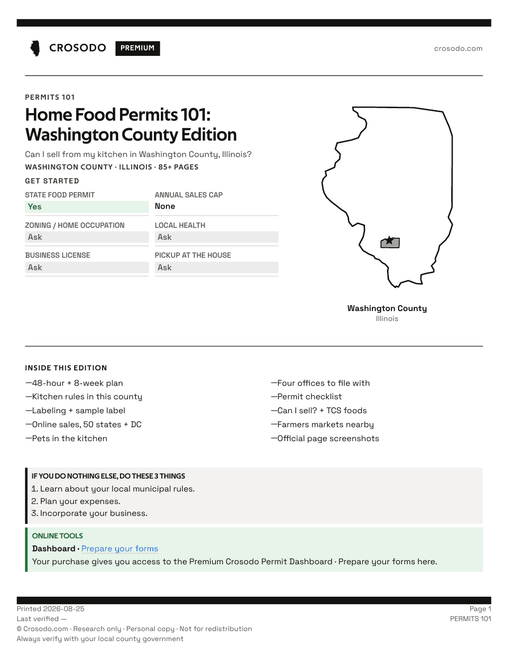 Permit Guide 101 cover for Washington County