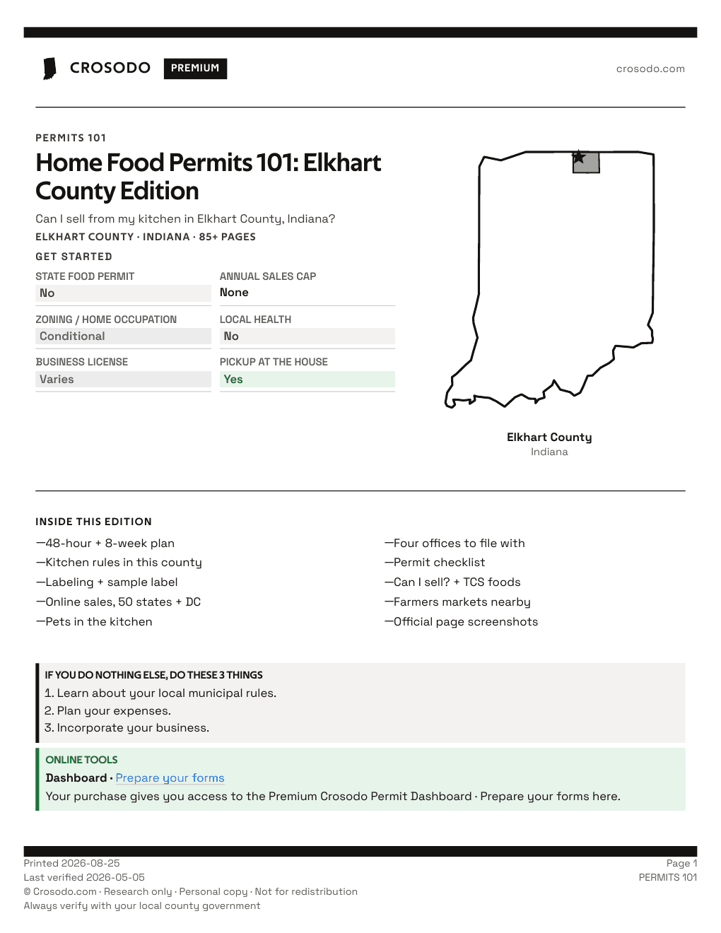 Permit Guide 101 cover for Elkhart County