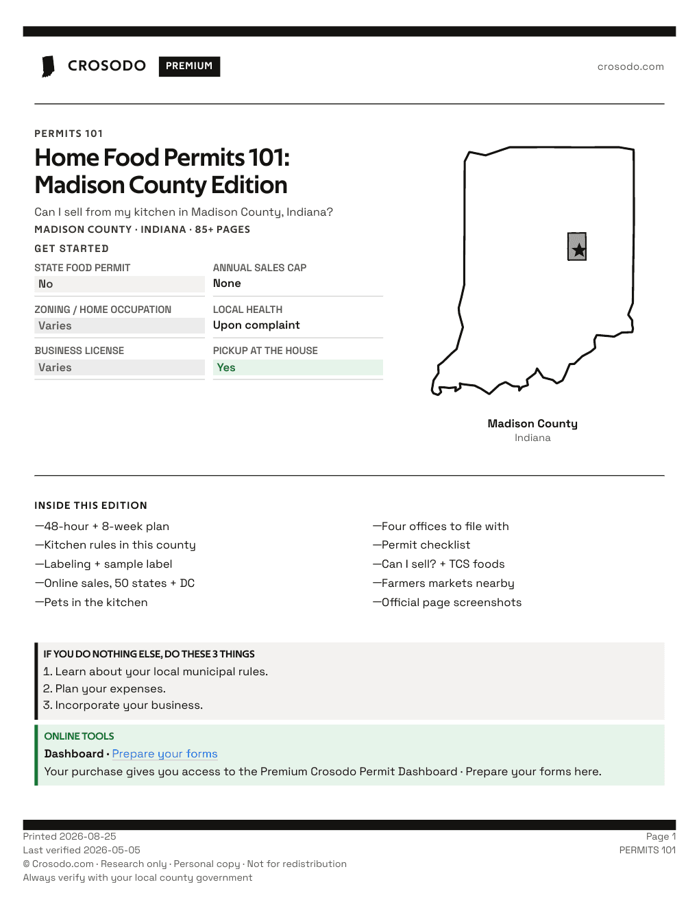 Permit Guide 101 cover for Madison County