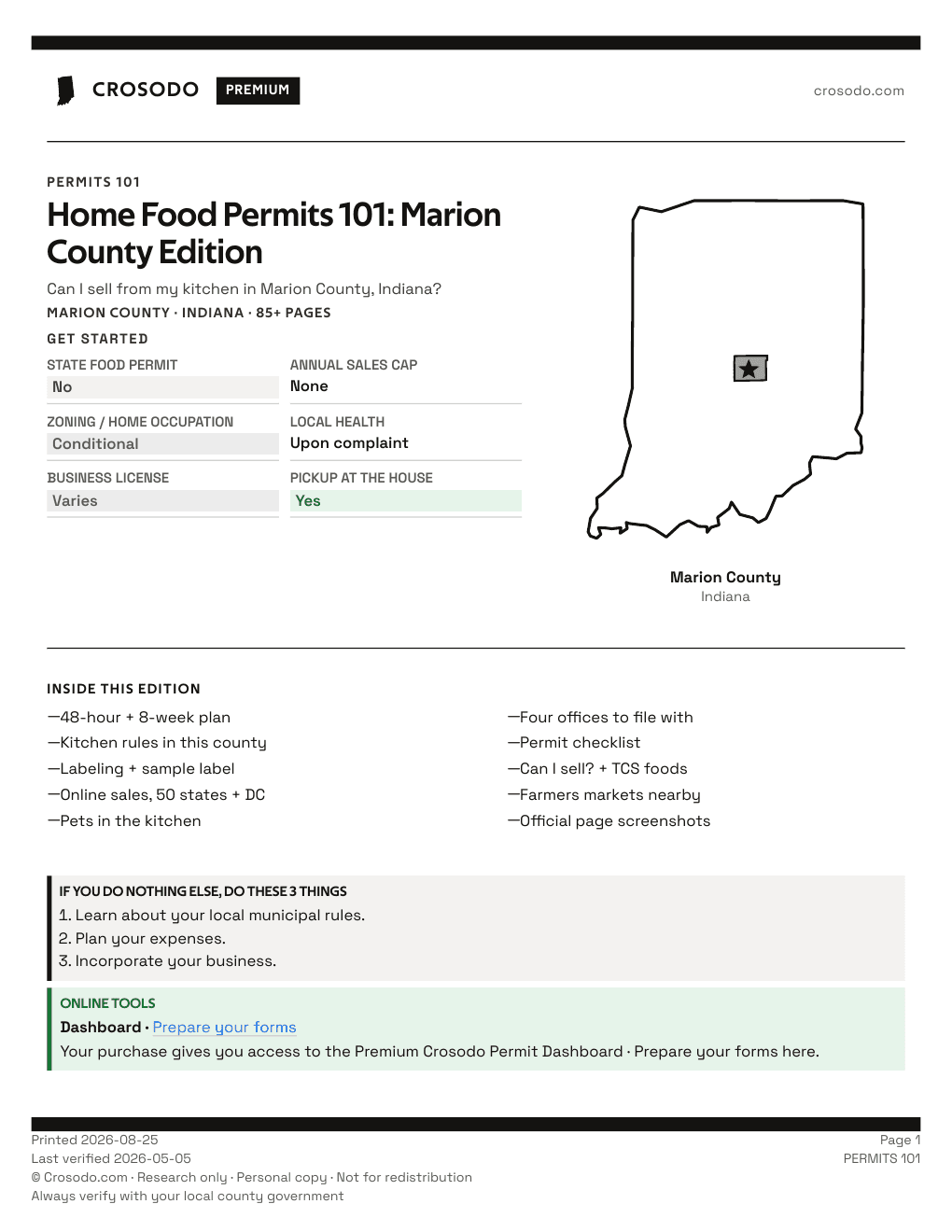 Permit Guide 101 cover for Marion County